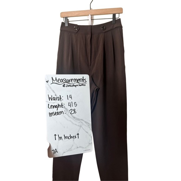 NWT Nasty Gal Buttoned‎ Top Trouser Chocolate Brown Size US 4 - Picture 4 of 10